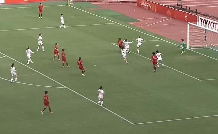 90分钟-中国女足0-0越南女足进加时 中国女足场面压制破门乏术